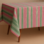 Handwoven Cotton Multicolour Striped tablecloth (8) - Image 2