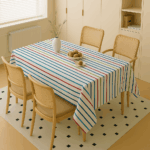 Handwoven Cotton Multicolour Striped tablecloth (9)