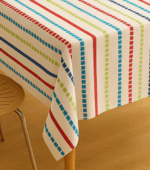 Handwoven Cotton Multicolour Striped tablecloth (9) - Image 3