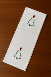 2 Premium Kids Embroidery Bath Towels with Christmas Tree & Star Design (120 x 70 cm) - Image 2