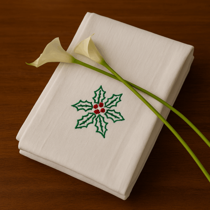tw4(1) 2 Premium Kids Embroidery Bath Towels with Holly Blossom Design (120 x 70 cm) - Image 1