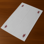 2 Premium Kids Embroidery Bath Towels with Red Fleur Design (120 x 70 cm) - Image 2