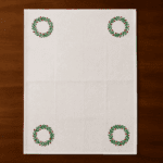 2 Premium Embroidered Bath Towels with Light Green Wreath Design (120 x 70 cm) - Image 2