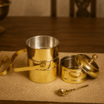 Brass Tiffin Box With Tin Coating - Image 2