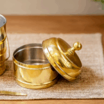 Brass Tiffin Box With Tin Coating - Image 3