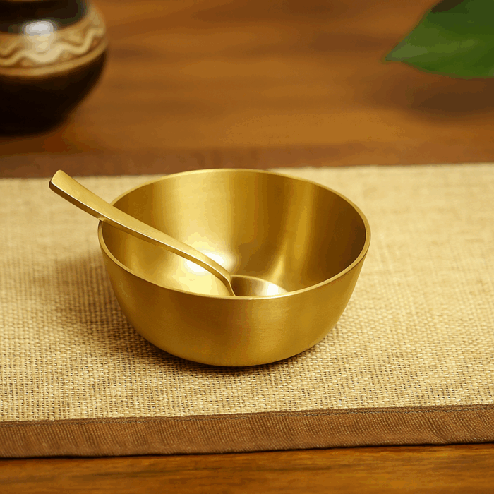 Dining3(2) Bronze Bowl / Complete Meal Bowl - Image 1