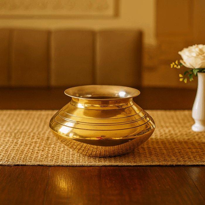 Brass Handi Punjabi and Rajasthani Design (Tin Coated) - Image 2