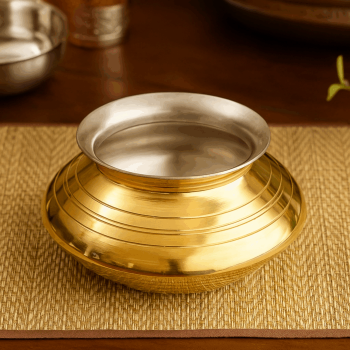 coockware1(3) Brass Handi Punjabi and Rajasthani Design (Tin Coated) - Image 1