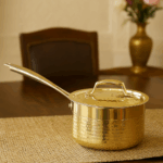 Brass saucepan tincoated with lid
