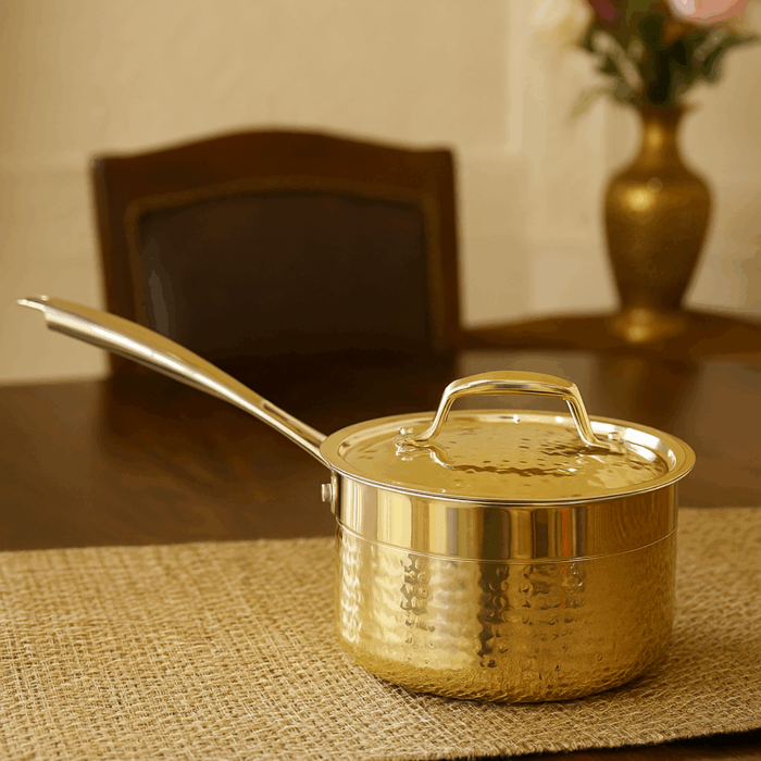 coockware2(3) Brass saucepan tincoated with lid - Image 1