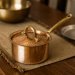 Copper Saucepan Tincoated With Lid