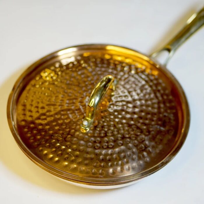 Copper Frypan With Lid (Tincoated) - Image 3