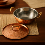Copper Kadai with lid(Tin Coated) - Image 3