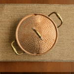 Copper Kadai with lid(Tin Coated)