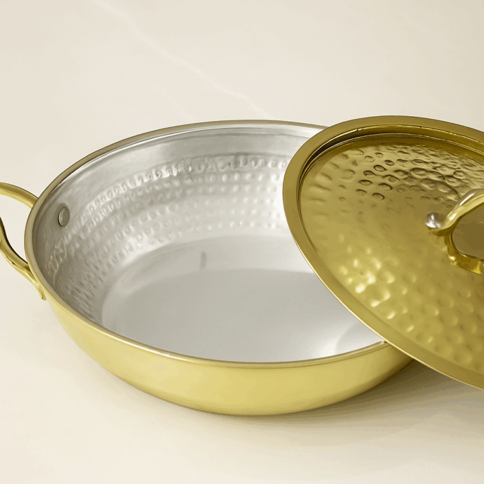 Brass Frypan with lid (tincoated) - Image 2