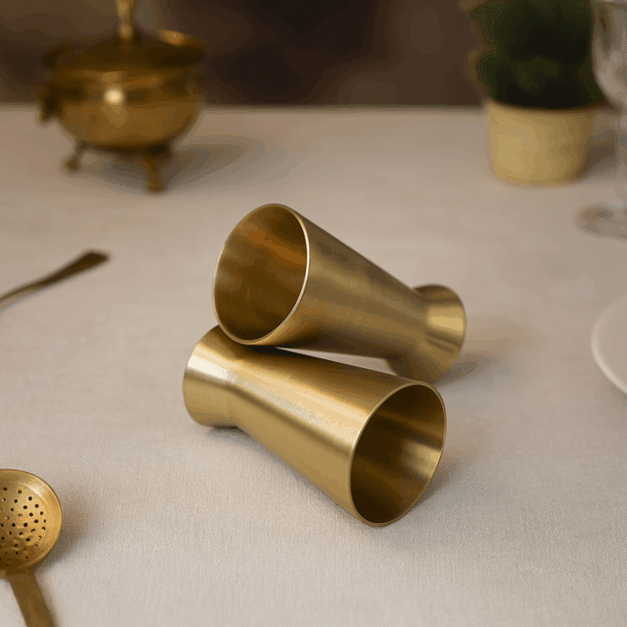Premium Bronze Juice Glass Set - Image 2