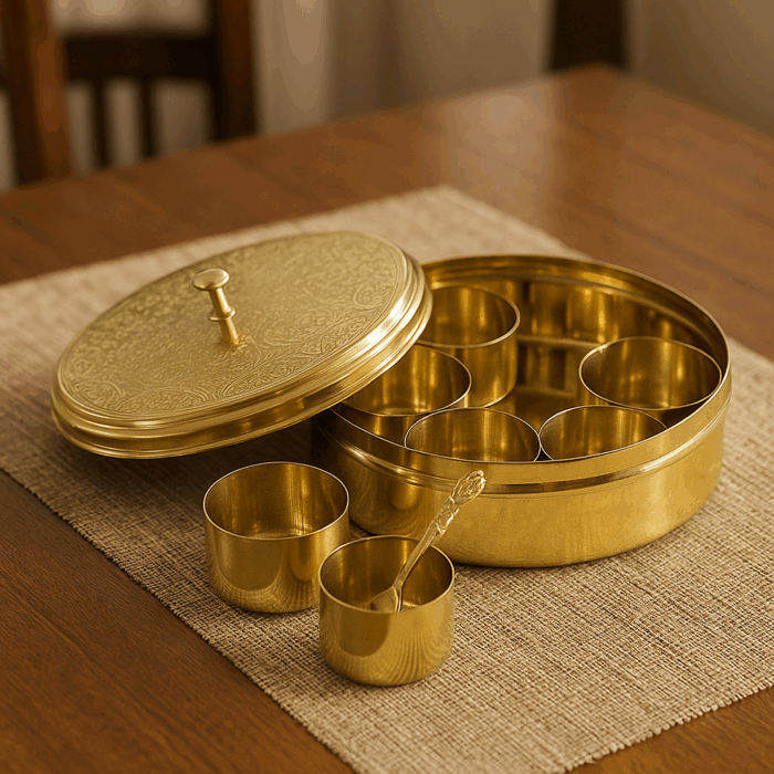 Brass Spice Box (7 Inch) - Image 2