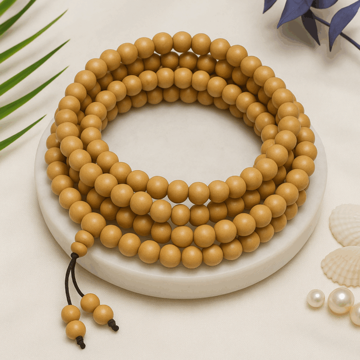 rd4(1) White Sandalwood Japmala - Image 1