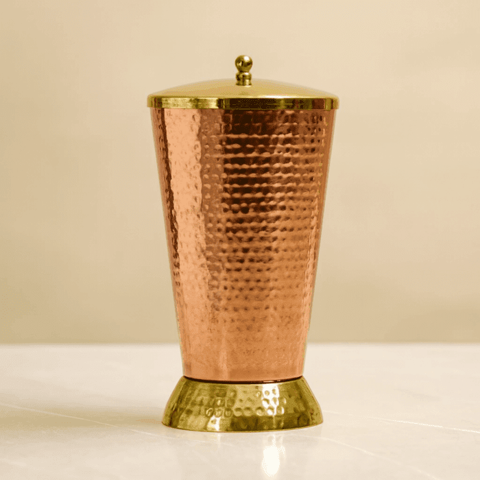 snackjar1(3) Copper Glass with Lid - Image 1