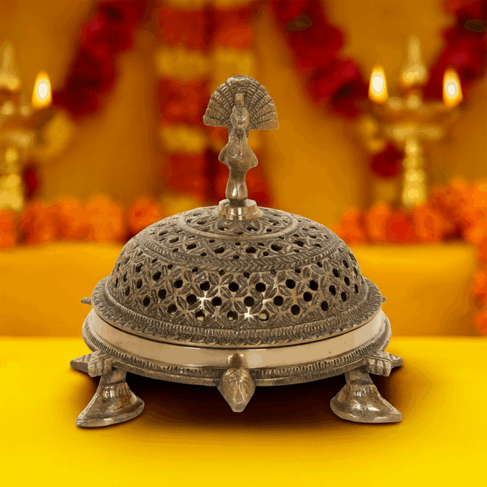 turtle1(1) Brass Turtle Incense Burner - Image 1