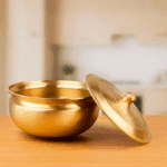 Bronze Cooking/Serving Pot with Lid - Image 2