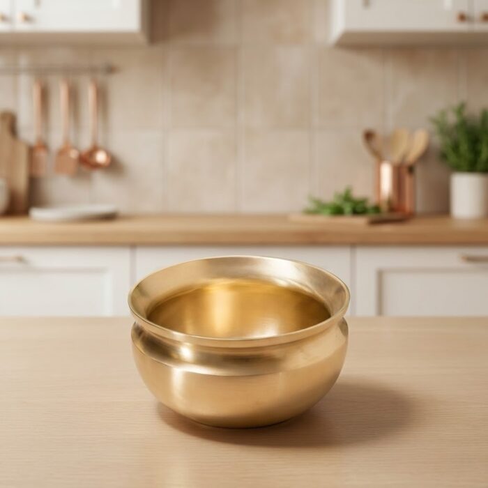 charivam2(1) Bronze Cooking/Serving Pot – 8 Inch - Image 1