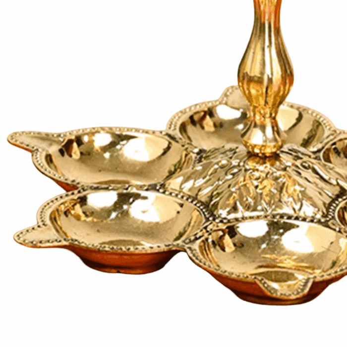 Traditional Arumukha Oil Lamp - Image 2