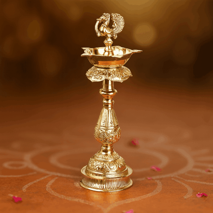 decorative lamp11(1) Kerala Designer Oil Lamp - Image 1