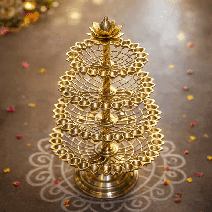Aal Vilakku oil lamp - 101 wicks - Image 2