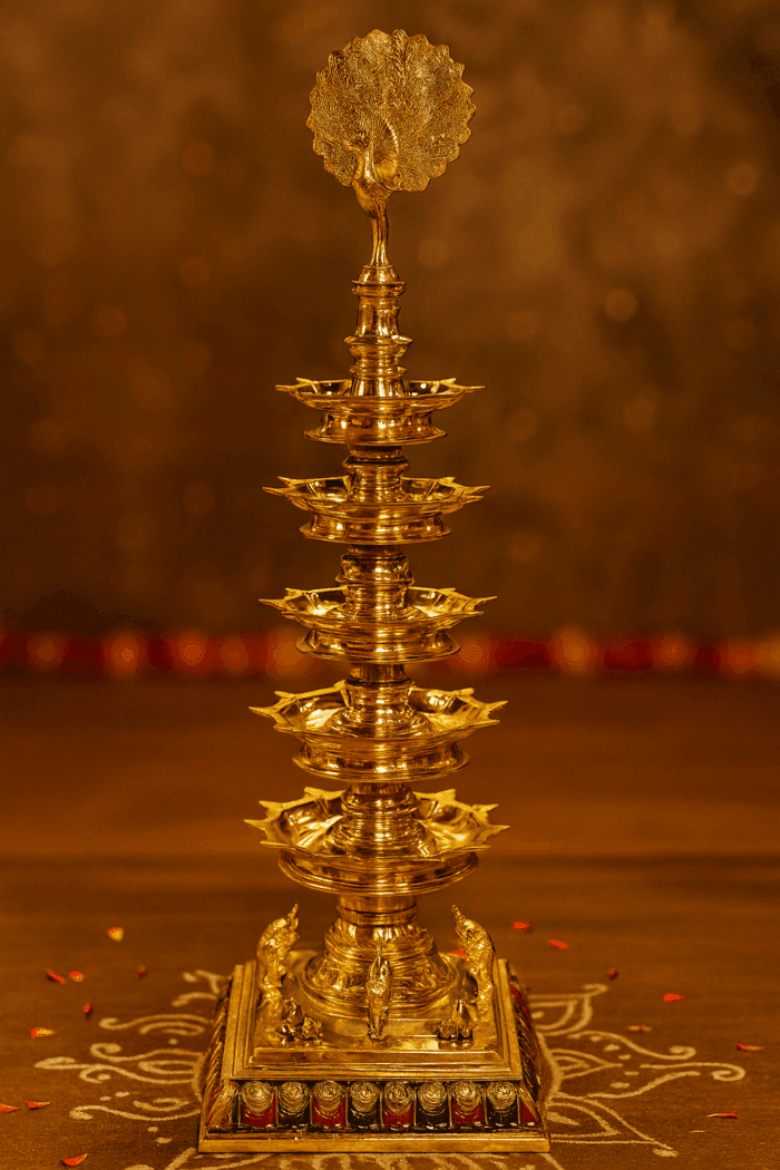 decorative lamp7(1) Brass 5-tier Oil Lamp - Image 1