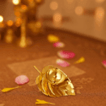 Leaf–Shaped Brass Diya