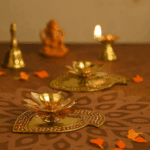 Floral Design Anayaa Vilakku/ Akhand Diya Oil lamp - Image 2