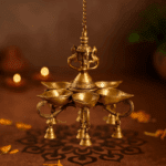 Antique Brass Hanging Bird Oil Lamp