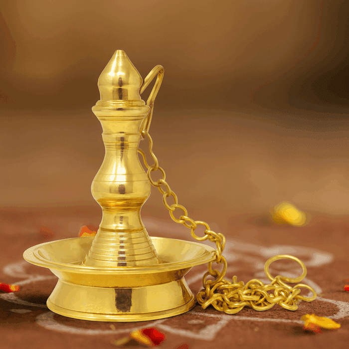 Traditional Brass Thook Vilakku Oil Lamp - Image 2