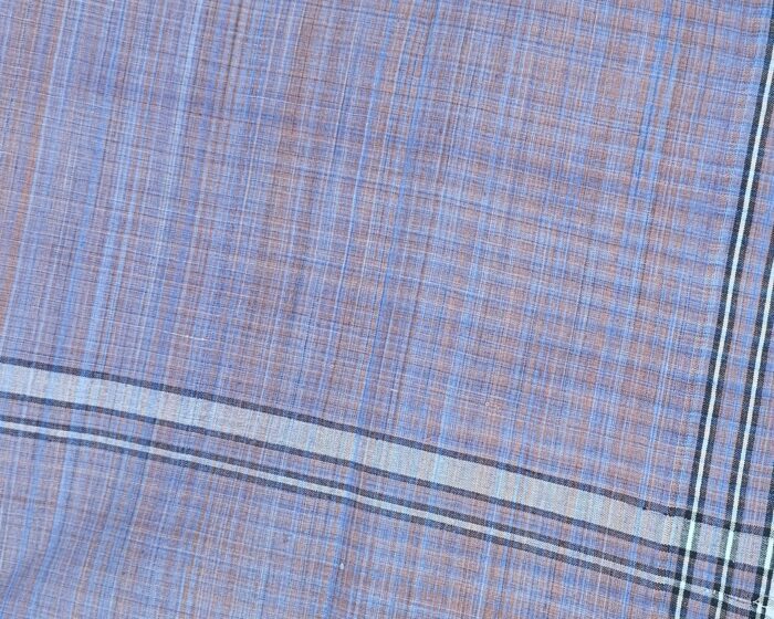 Kerala Handloom Violet Lungi with Black Stripe - Image 2