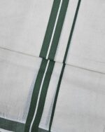 Kerala Handloom Green Stripes Dhoti (9) - Image 2