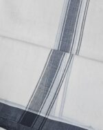 Kerala Handloom Black Stripes Dhoti (14) - Image 2