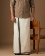 Kerala Handloom Black Elegance Dhoti