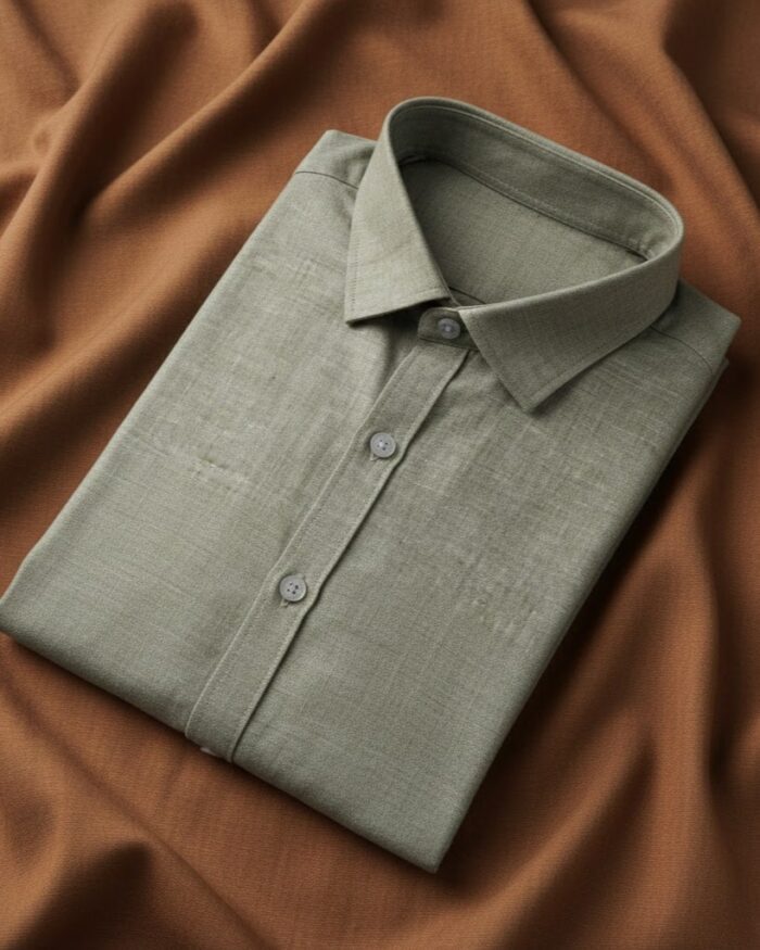 shirt 12(1) Muslin Khadi Grey Casual Shirt - Image 1