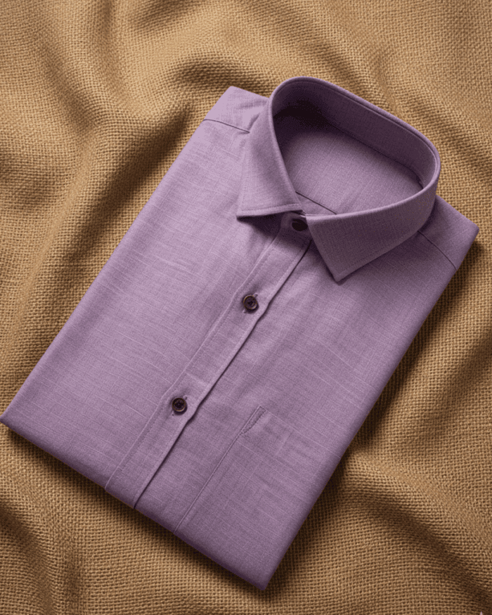 shirt 14(1) Muslin Khadi Pink Casual Shirt - Image 1