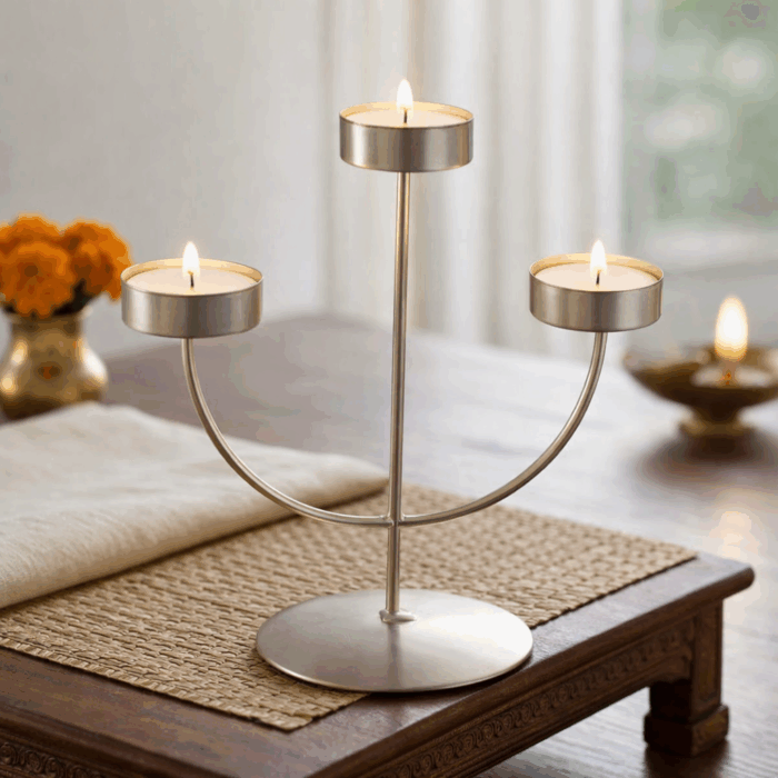 Brass Table Tea Light Holder - Image 2