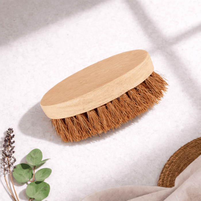 953ac82e-6ff8-4738-b360-bf5e4c9263b7 Oval Coir Brush | Wooden Handle and Coir Bristles | Suitable for Heavy scrubbing | Washing Clothes - Image 1