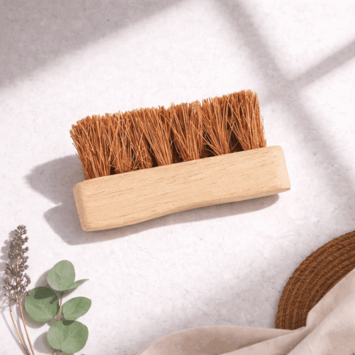 Brush Soft Coir Bristles Pedicure and Manicure Wood Brush - Image 1