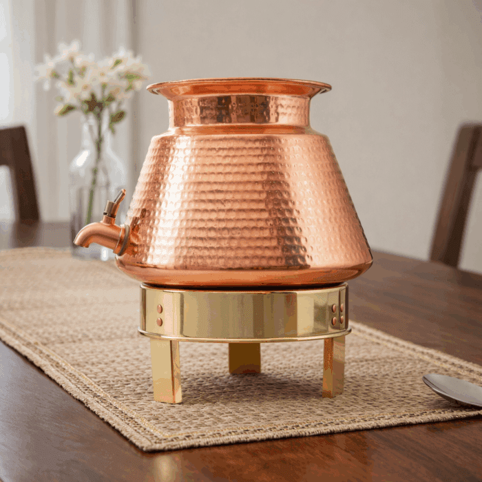 Handmade Hammered Pure Copper Water Dispenser - Image 3