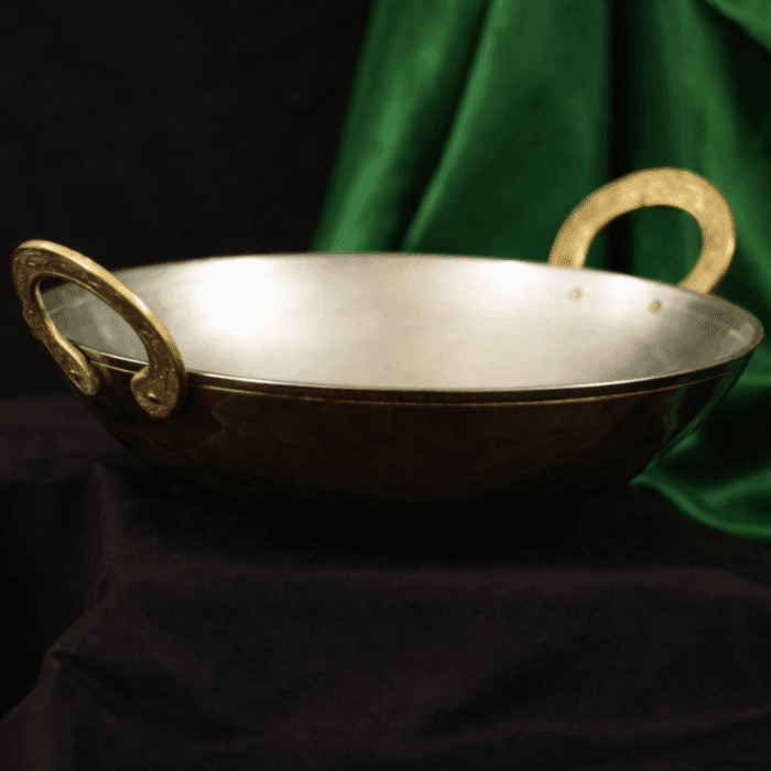 Handcrafted Brass Kadai - Image 2