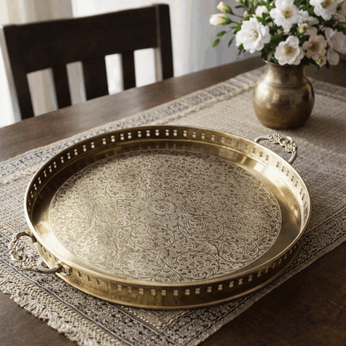 brass12(1) Royal Brass Serving Platter - Image 1