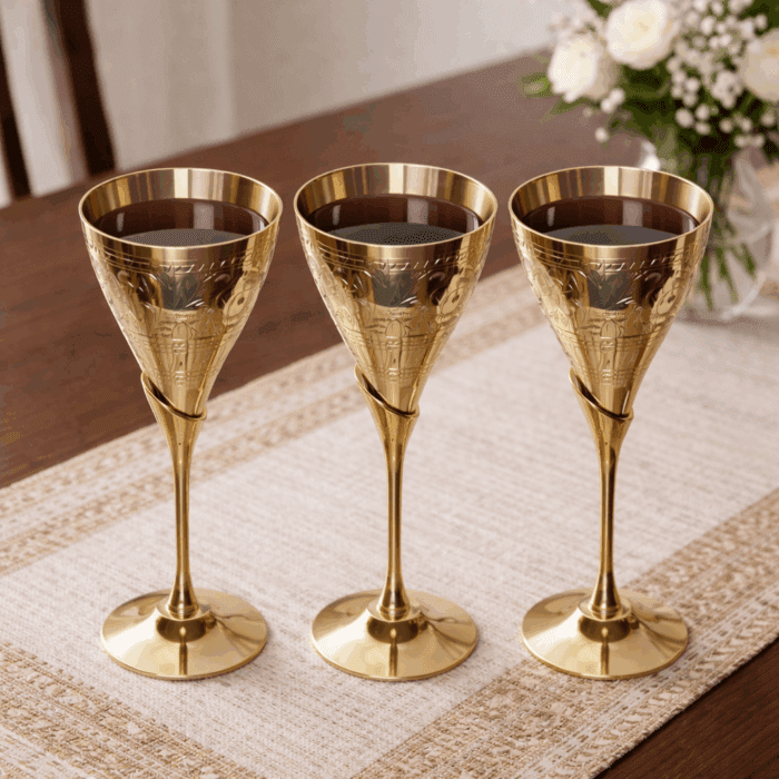 Brass Wine Glasses Set of 2 - Image 4