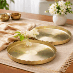 Floral Edge Bronze Dinner Plate