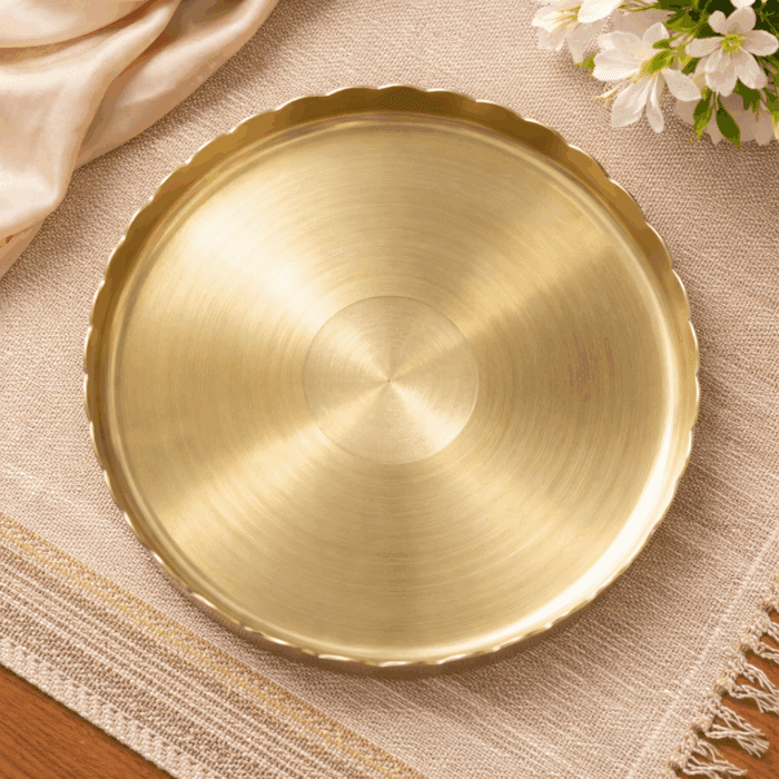 Floral Edge Bronze Dinner Plate - Image 2