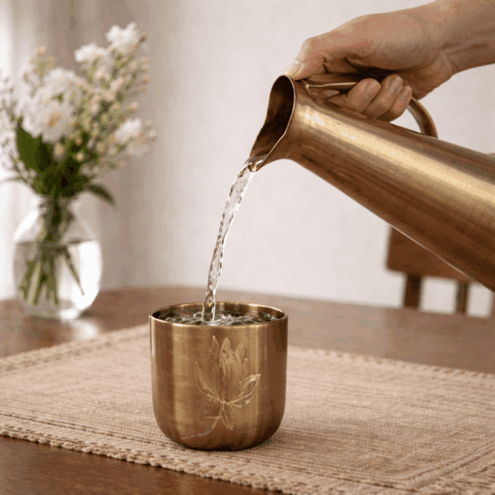 Antique Brass Water Jug - Image 3